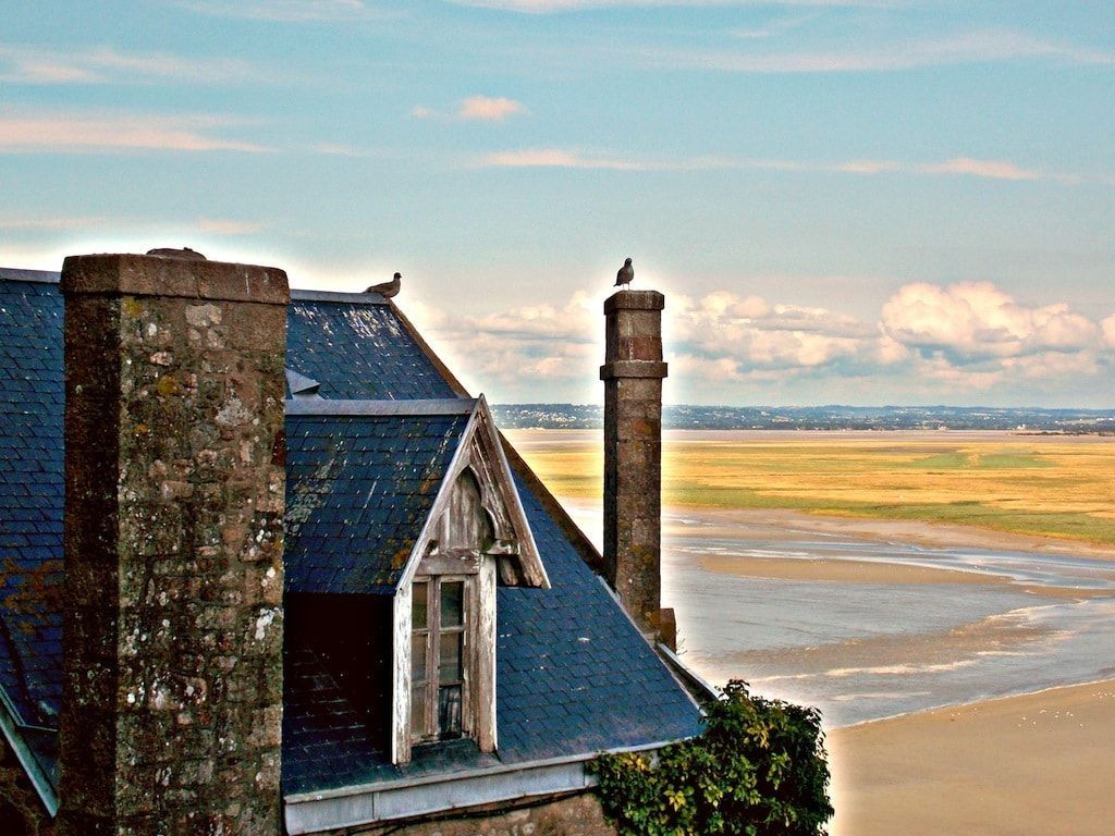 Tejados en Mont Saint Michel