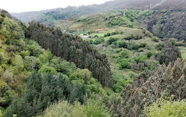 Paisaje alrededor de la cueva del Rei Cintolo en Mondoñedo
