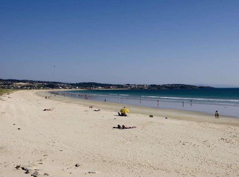 A Lanzada playa en la ría de Aurosa