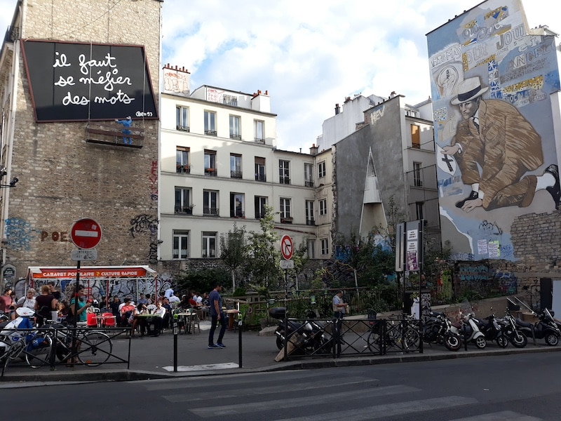 Murales y grafitis en las calles de Ménilmontant