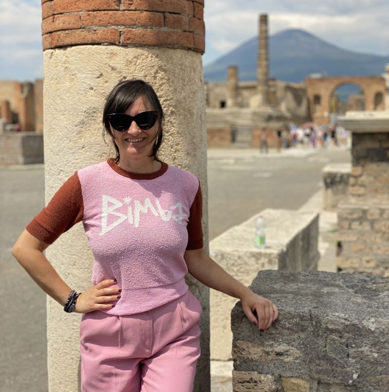 Pompeya con el Vesubio al fondo